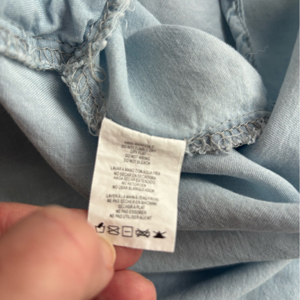 Thread & Supply Sky Blue Casual Shirt dress size small in excellent condition - Picture 6 of 8